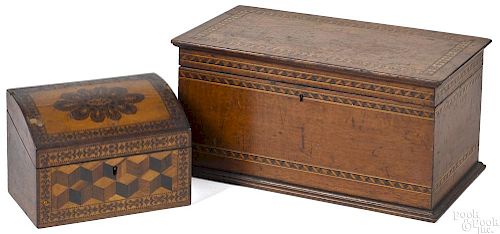 Two inlaid boxes