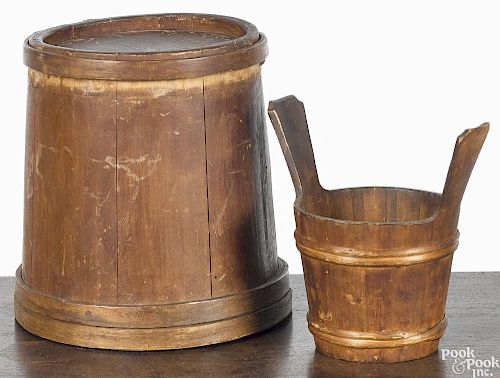 Two pieces of woodenware, 19th c.
