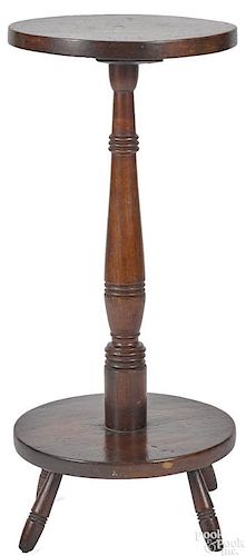 Primitive walnut candlestand, early 19th c.