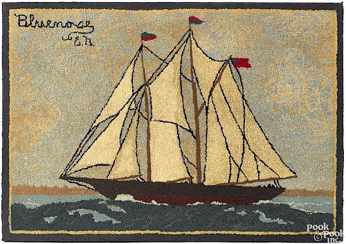American hooked rug, of the famous Bluenose