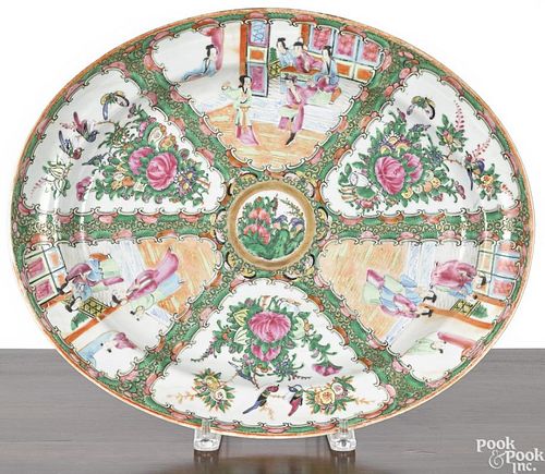 Chinese export rose medallion platter, 19th c.
