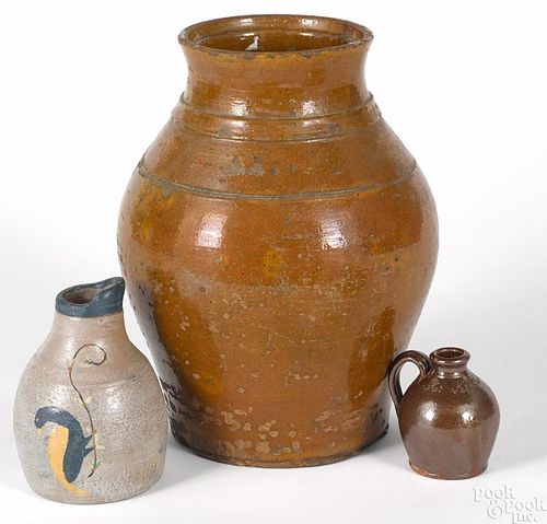Three pieces of redware