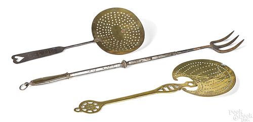 Brass and wrought iron skimmer