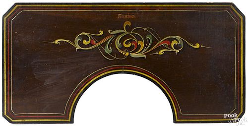 Painted pine lap desk, late 19th c.