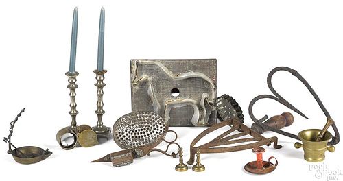 Group of miscellaneous metalware