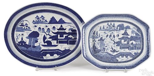 Chinese export porcelain Canton oblong platter