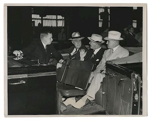 Three Press Photos of FDR and Calvin Coolidge.