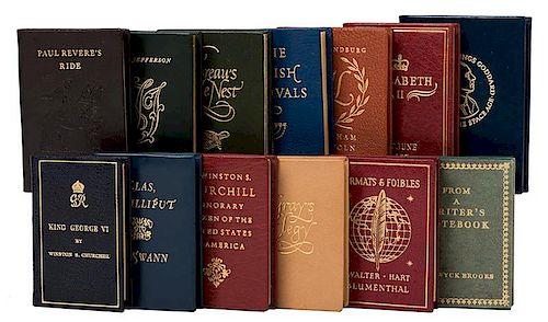 Group of Thirteen Miniature Books Published by Achille J. St. Onge, with Periodicals and Ephemera.