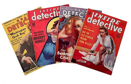 Real Detective / Inside Detective. Lot of Four Issues.