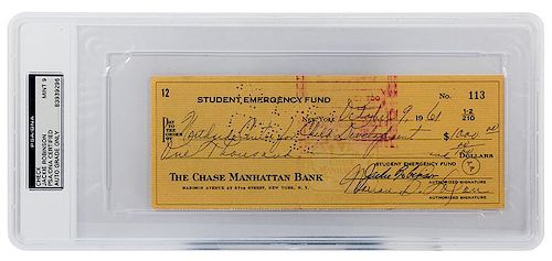 Jackie Robinson Signed Check.