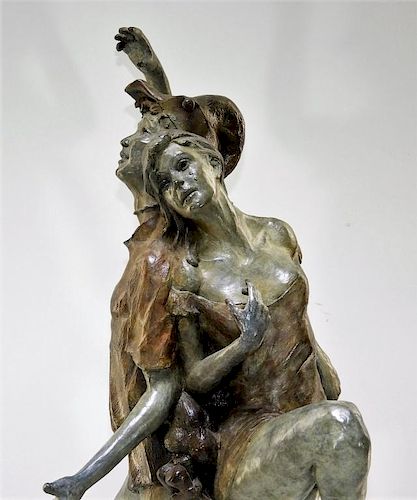 Vincent Russo Harlequin Dancers Bronze Sculpture