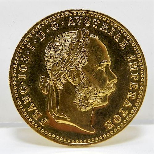 1915 Austrian 1 Ducat Gold Coin