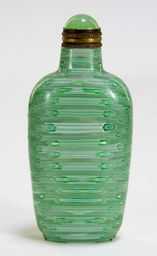 Chinese Caned Peking Glass Snuff Bottle