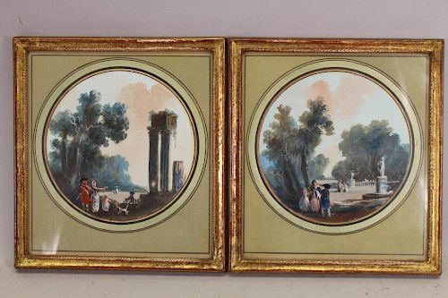 (2) Antique French Landscape Paintings