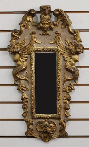Vintage Figural French Gilt Mirror