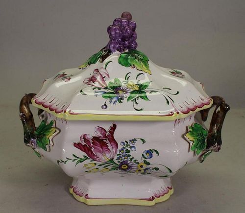 French Porcelain Covered Vegetable Dish
