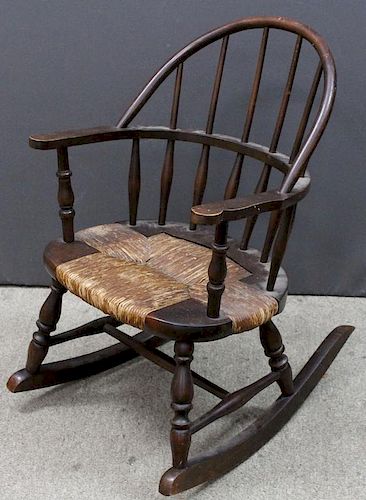 Antique Wooden Child's Rocking Chair