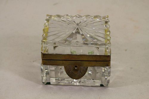 Vintage Glass/Bronze Box