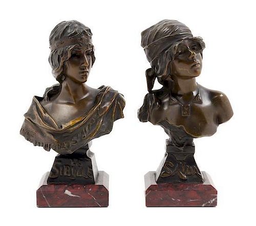 * After Emmanuel Villanis, (French, 19th Century), La Sibylle and Saida (two sculptures)