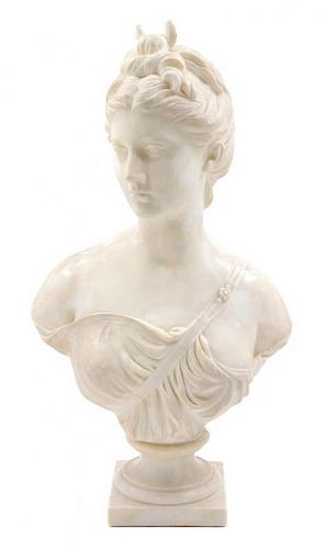 * After Jean-Antoine Houdon, (19th Century), Bust of Diana