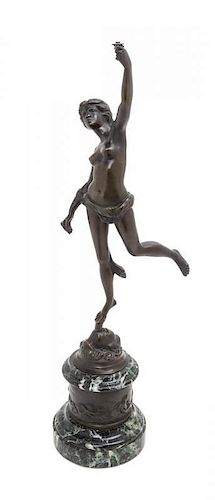 * A Continental Bronze Figure Height 20 7/8 inches.