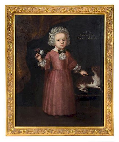 Continental School, (17th Century), Portrait of a Young Girl