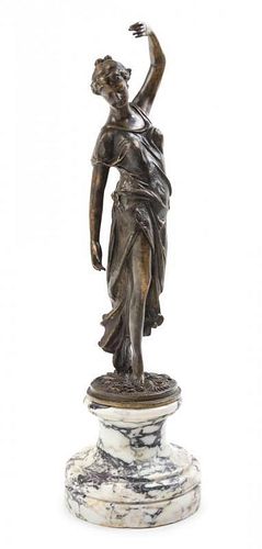 * A Continental Bronze Figure Height 15 3/8 inches.