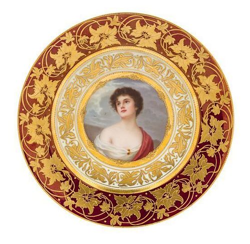 A Dresden Porcelain Cabinet Plate Diameter 9 1/2 inches.