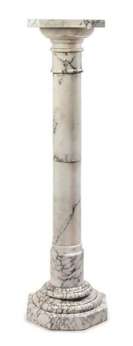 * A Continental Marble Pedestal Height 35 3/4 inches.