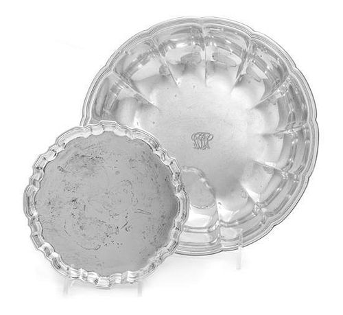 Two American Silver Articles, Tiffany & Co., New York, NY, 20th Century, comprising a bowl with a scalloped rim and a lobed b