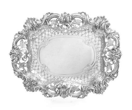 * An American Silver Tray, Lebolt & Co., Chicago, IL, Late 19th/Early 20th Century, the rim having openwork foliate and C-scr