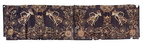 * An Indonesian Cotton Batik Panel 20 1/4 x 84 1/4 inches.