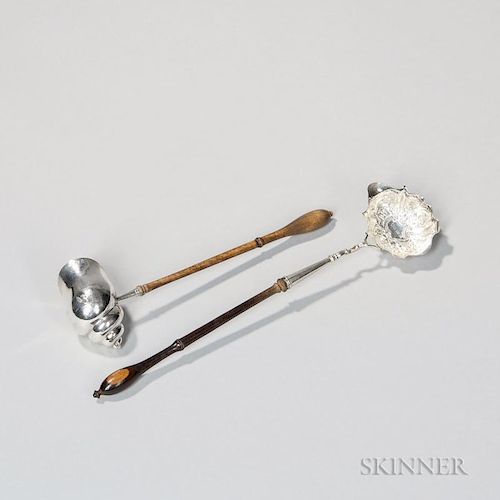 Two George II Sterling Silver Toddy Ladles