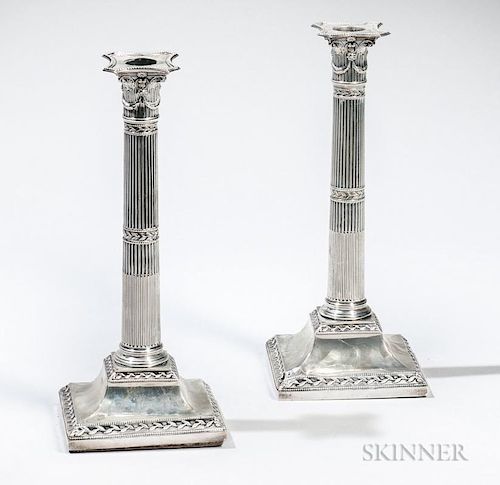 Pair of George III Sterling Silver Candlesticks