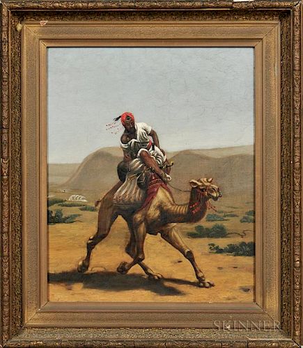Continental School, 19th Century      Camel Rider in a Desert Landscape