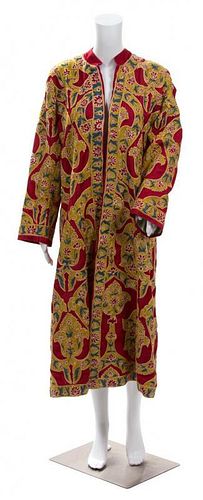 An Azerbaijan Red Silk Coat