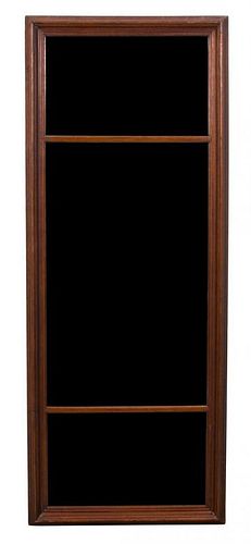 An English Oak Hall Mirror Height 70 x width 29 inches.