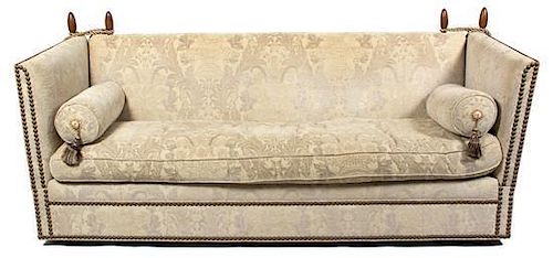 A Knole Style Sofa Height 36 x width 96 x depth 36 inches.