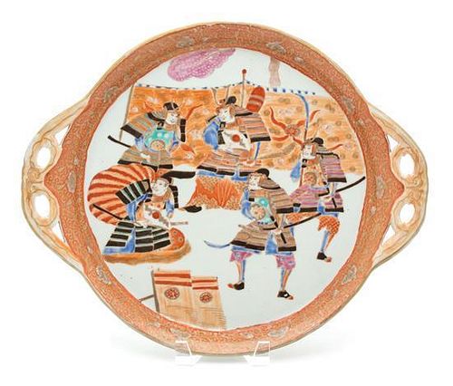 A Japanese Porcelain Plate Diameter 15 3/4 inches.