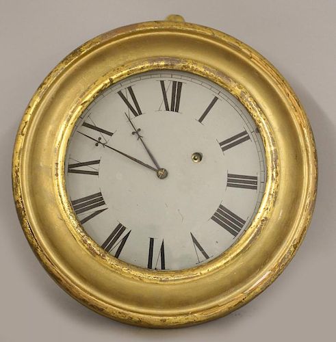 CONNECTICUT ROUND GILTWOOD WALL CLOCK