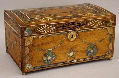 SAILOR'S MOTHER-OF-PEARL INLAID DRESSING BOX
