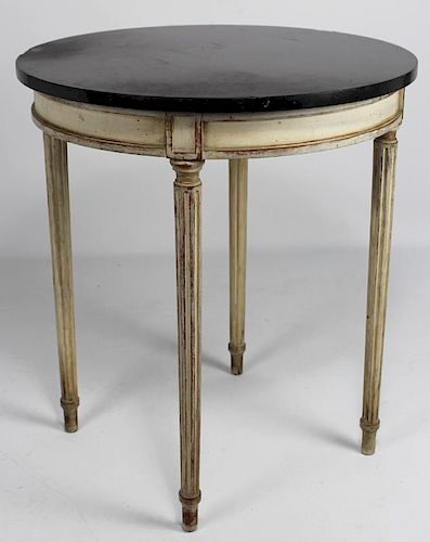 LOUIS XVI-STYLE MARBLE TOP SIDE TABLE
