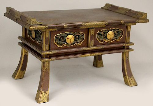 JAPANESE LACQUERED ALTAR STAND