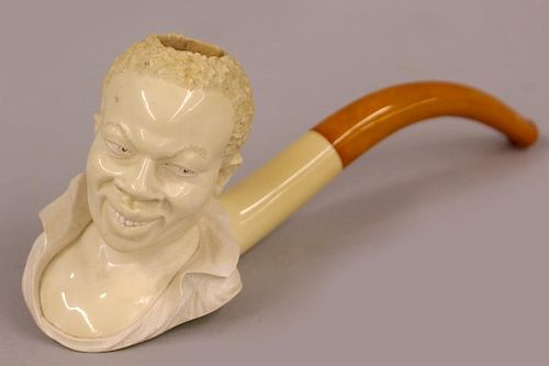 MEERSHAUM PIPE, HEAD OF AFRICAN MAN