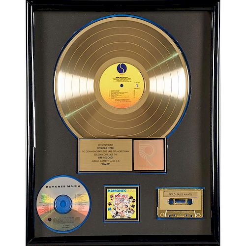 RAMONES Gold record sales award