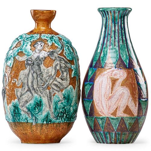 EDOUARD CAZAUX Two vases