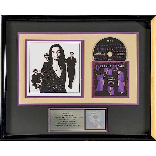 DEPECHE MODE RIAA Certified sales award