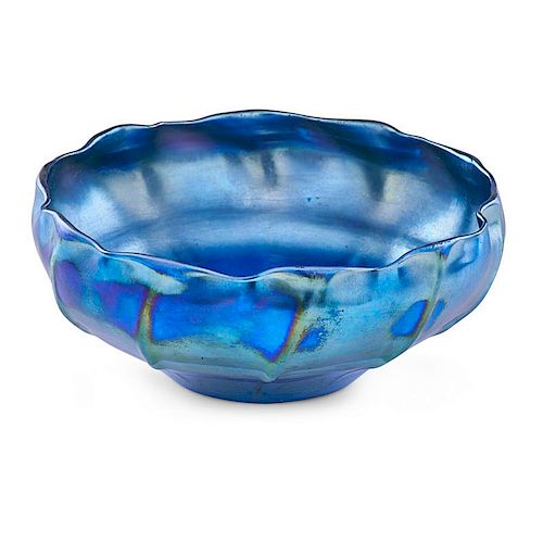 TIFFANY STUDIOS Blue Favrile bowl