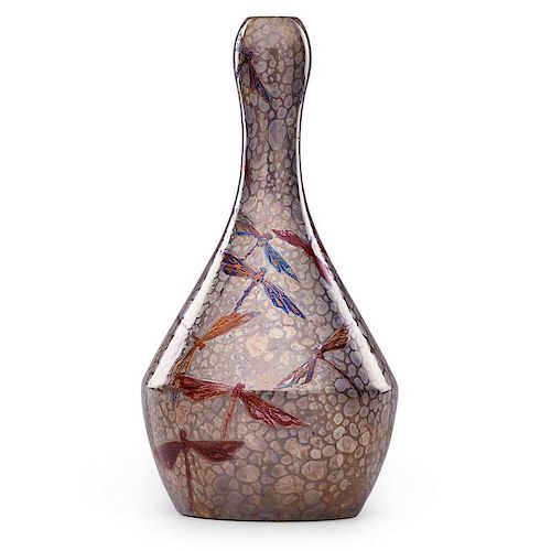 KELLER & GUERIN Vase with dragonflies