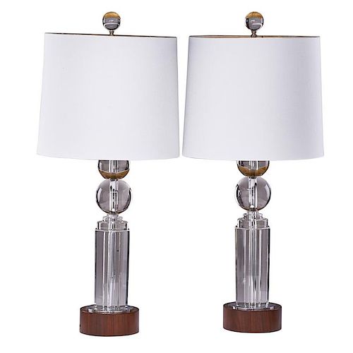 STYLE OF JACQUES ADNET Pair of table lamps